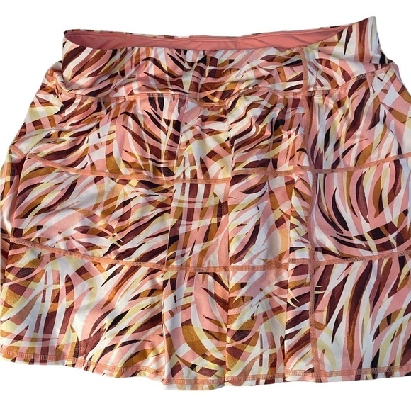 Ideology Skort Size XL Peach White Yellow Pocket On Waistband  Great Condition - Picture 2 of 12